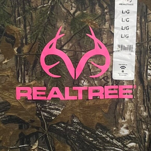 Realtree Xtra Camouflage Tshirt Womens Large Green New Outdoor Hunting - Picture 5 of 9